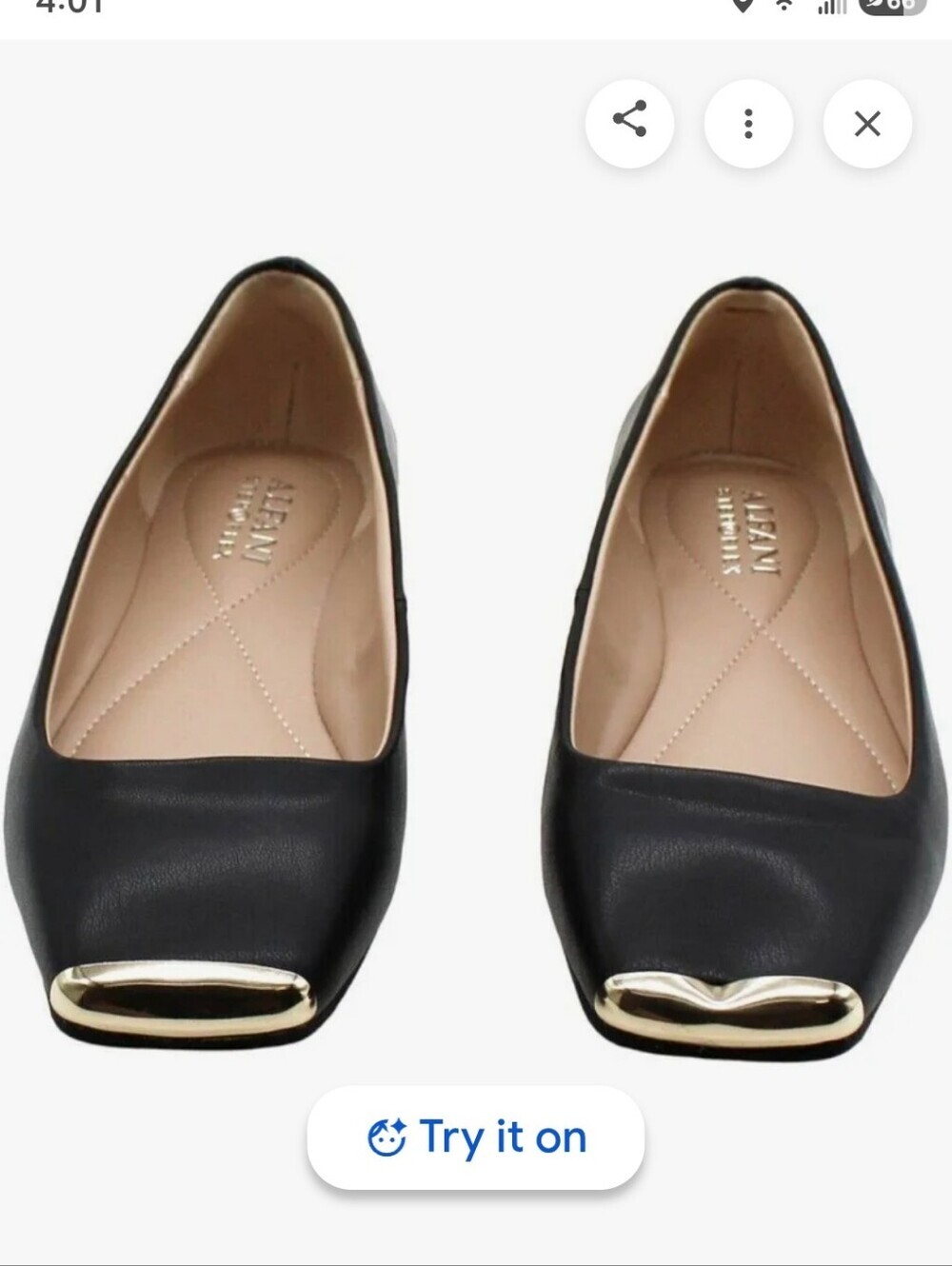 Alfani Step N' Flex Womens Neptoon Square Toe Flats Black Size 7 Ballet Flats - Picture 5 of 14